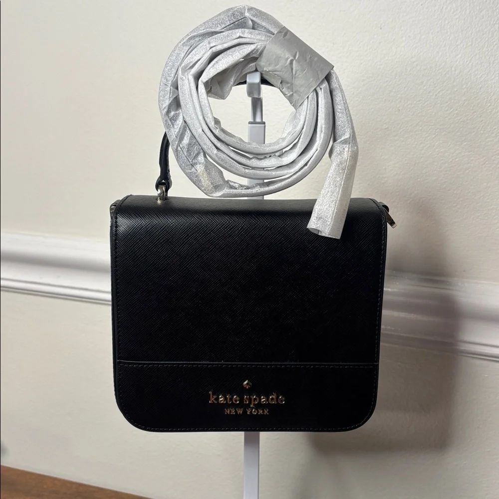 🔥LOW START Kate Spade Staci Square Saffiano Leather crossbody (NEW) - Picture 13 of 14